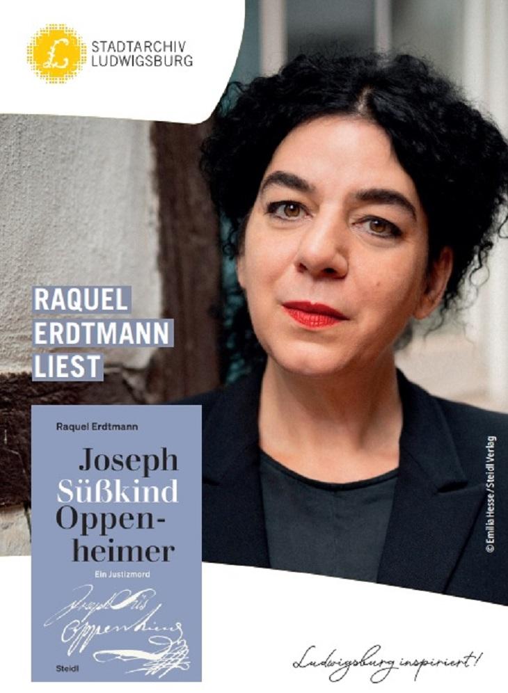 Raquel Erdtmann und das Buchcover ihrer Veröffentlichung