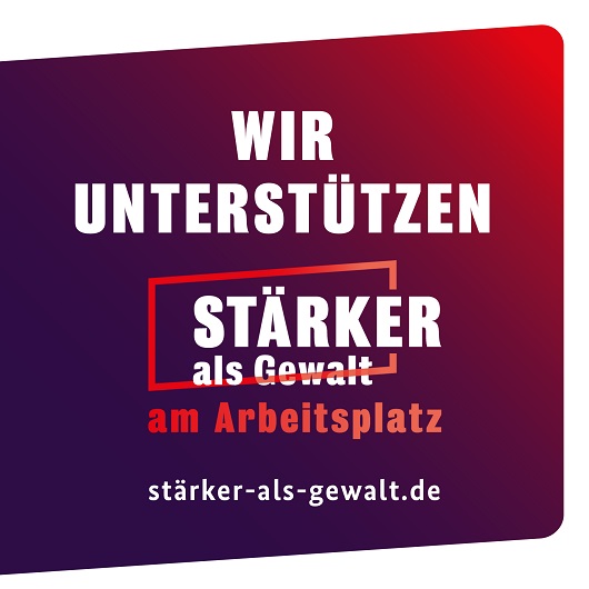 Logo zur Initiative "Stärker als Gewalt"