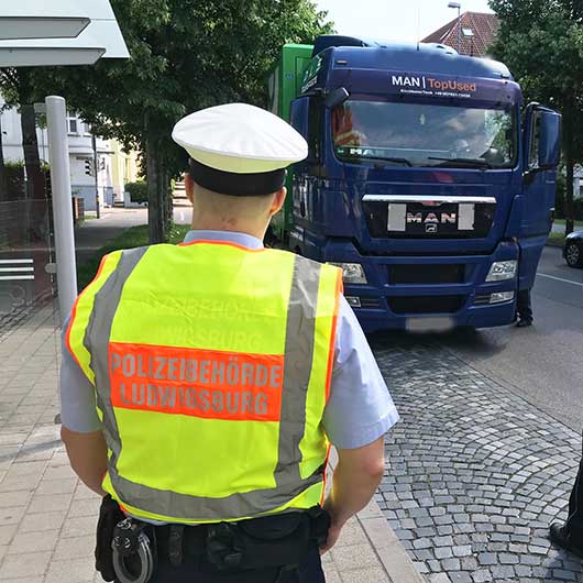 Ordnungsdienst bei der Arbeit