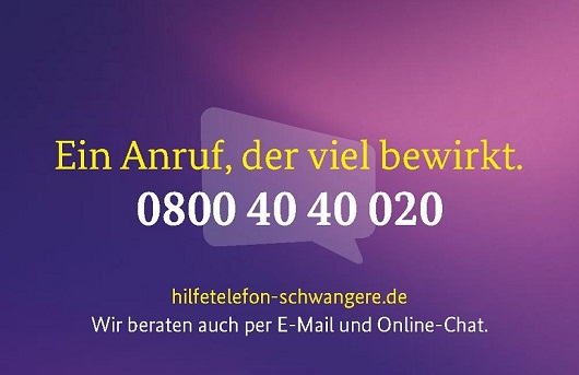 Visitenkarte Hilfetelefon Schwangere Seite 1