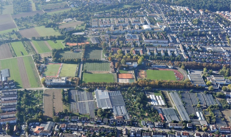 Luftbild vom Fuchshof in Ludwigsburg