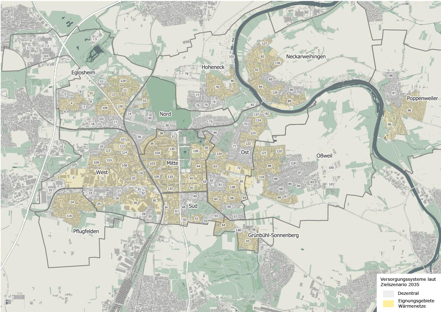 Ludwigsburg,Kommunale Wärmeplanung,Zielszenario