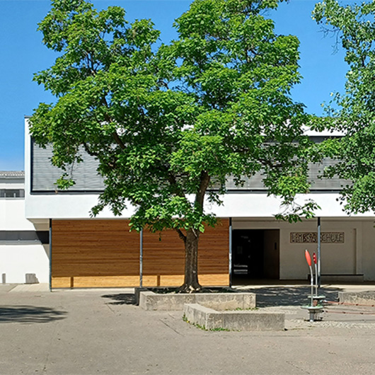 Fotomontage Anbau Geräte-/ Lagerraum Turnhalle Poppenweiler